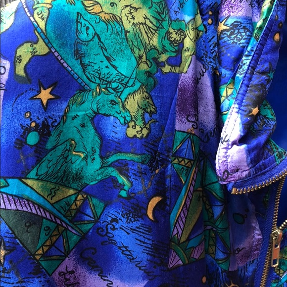 EVR Silk Jacket Bright Blues And Purples L - Picture 2 of 8